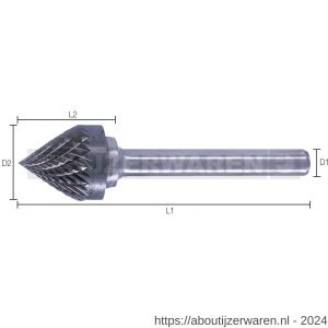 Labor RBUJ1200 HM stiftfrees universele vertanding type J 60 graden kegel 12.0x10.4/55 mm koker - W50303616 - afbeelding 1