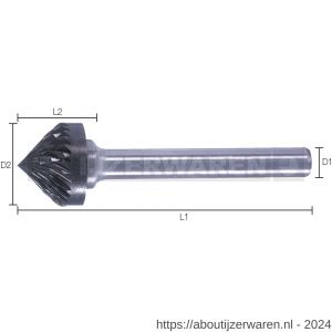 Labor RBUK1000 HM stiftfrees universele vertanding type K 90 graden kegel 10.0x5/50 mm koker - W50303619 - afbeelding 1