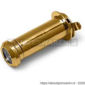 Dulimex DX DRS 161B deurspion 160 graden diameter 12 mm deurdikte 31-56 mm met afsluitklepje massief messing gepolijst - W30204283 - afbeelding 1