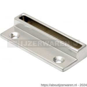 Dulimex DX RBP 7210 SF raamboomplaatje voor RBM 12 serie 74x30 mm zamac RVS finish - W30202693 - afbeelding 1