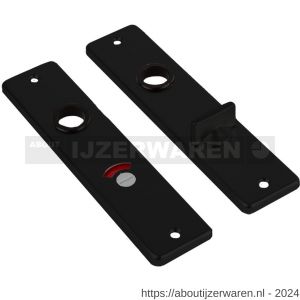 Ami KS WC 5 kortschild type 180/41 RH voor WC badkamerslot WC 5/57 mm zwart - W30204543 - afbeelding 1