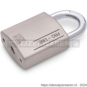 Dulimex DX HSPRO 40 O SE hangslot DX PRO-line 40 mm verschillend sluitend open beugel 3 sleutels en security card zilver - W30204140 - afbeelding 1
