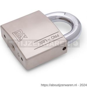 Dulimex DX HSPRO 50 O SE hangslot DX PRO-line SKG* 50 mm verschillend sluitend open beugel 3 sleutels en security card zilver - W30204142 - afbeelding 1