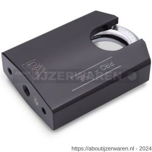 Dulimex DX HSPRO 50 C BE hangslot DX PRO-line SKG* 50 mm verschillend sluitend gesloten beugel 3 sleutels en security card zwart - W30204145 - afbeelding 1