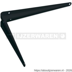 Dolle ES 1030B plankdrager staal geperst 230x295 mm zwart gelakt - W30204837 - afbeelding 1