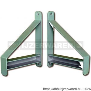 Dulimex DX ES DU WE ES DU WE dragerset links en rechts staal 160x200 mm wit - W30204989 - afbeelding 1