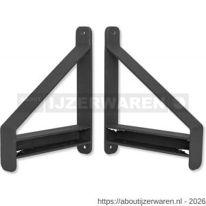 Dulimex DX ES DU BE ES DU WE dragerset links en rechts staal 160x200 mm zwart - W30204990 - afbeelding 1