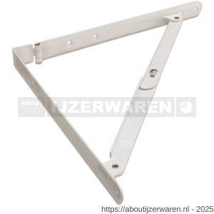 Dulimex DX ES 4120B plankdrager opvouwbaar 200x200 mm staal wit gelakt - W30203801 - afbeelding 1