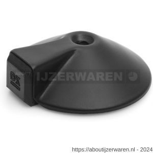 Dulimex DX DST V ZB 85BE deurstopper 85x26 mm vloermodel met antraciet zijbuffer RVS zwart - W30204259 - afbeelding 1