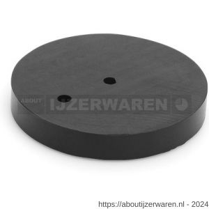 Dulimex DX ACC 12 DST BE rubber onderlegger 12x85 mm voor deurstopper vloermodel met zijbuffer 85x26 mm RVS rubber zwart - W30204260 - afbeelding 1