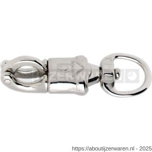 Dulimex DX 1002M-22 paniekhaak 22 mm-7/8 inch draaibaar oog zamac vernikkeld - W30200500 - afbeelding 1