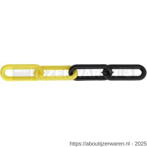 Dulimex DX 1501-06 kunststof ketting rol 25 m 6 mm zwart-geel - W30202970 - afbeelding 1