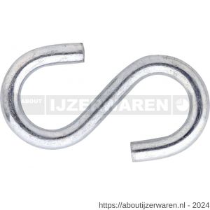 Dulimex DX SHK.0950-ZB S-haak 5 mm verzinkt 2 stuks op vouwkaart - W30203604 - afbeelding 1