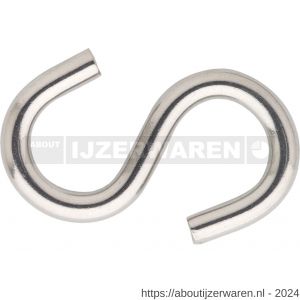 Dulimex DX SHK.4260-ZB S-haak 6 mm RVS 316 2 stuks op vouwkaart - W30203412 - afbeelding 1