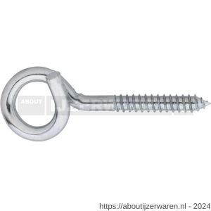 Dulimex DX 370-09E bevestigingshaak met houtschroefdraad 145 x diameter 8.8 mm verzinkt - W30200552 - afbeelding 1