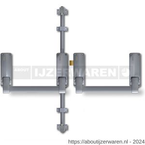 Briton PO 377 DB SE anti-paniekstang Briton 377 SE dubbele deuren 1 en 2-puntssluiting zilvergrijs - W30203744 - afbeelding 1