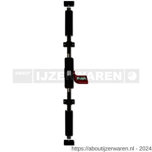 Dulimex DX PO 512P EB RZ anti-paniekpushpad 512P enkele deur 2-puntssluiting boven- en ondersluitend rood-zwart - W30202467 - afbeelding 1