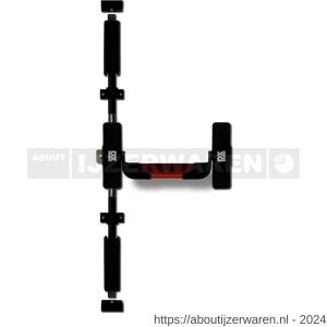 Dulimex DX PO 513 EB RZ anti-paniekstang DX 513 enkele deur 3-puntssluiting boven- en ondersluitend rood-zwart - W30202133 - afbeelding 1