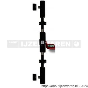 Dulimex DX PO 522P EB RZ anti-paniekpushpad 522P enkele deur 2-puntssluiting zijsluitend rood-zwart - W30202469 - afbeelding 1