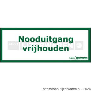 GfS SP 391 pictogram Nooduitgang vrijhouden 209x98 mm - W30202667 - afbeelding 1