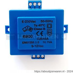 Dulimex DX ESP TRANS transformator input 220-230 V output 12 V wisselstroom 1,5 A - W30204049 - afbeelding 1