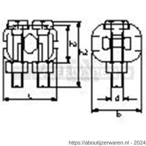 Dulimex DX 420-16E staaldraadklem Deka 16 mm verzinkt - W30200952 - afbeelding 2