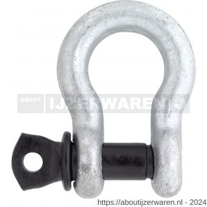 Dulimex DX 562-033BP Black Pin harpsluiting borstbout WLL 330 kg beugel 5 mm pin 6 mm thermisch verzinkt - W30200267 - afbeelding 1