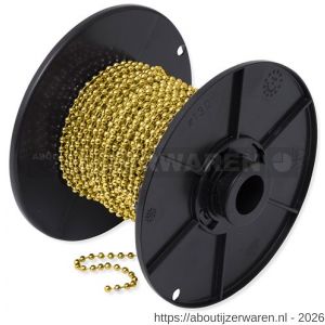 Dulimex DX KkT.3036-B kogelketting 3,6 mm messing rol 25 m - W30203424 - afbeelding 1