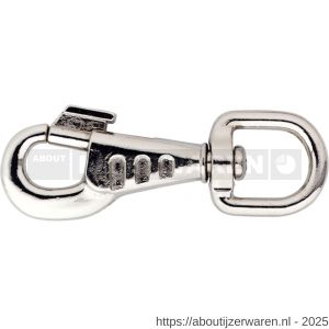 Dulimex DX 59-16N musketonhaak 16 mm-5/8 inch ronde wervel zamac vernikkeld - W30200591 - afbeelding 1