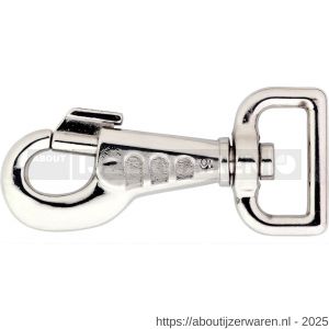 Dulimex DX 60-25N musketonhaak 25 mm-1 inch vierkante wervel zamac vernikkeld - W30200585 - afbeelding 1