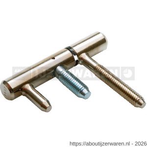 Dulimex DX HPL12705024-0 inboorpaumelle diameter 12 mm zwarte nylon ring voor metalen deuren en kozijnen staal vernikkeld - W30201668 - afbeelding 1
