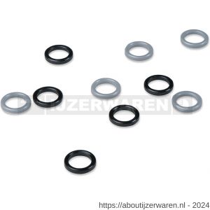 Dulimex DX HPL R BE 14MM nylon ring zwart voor paumelle scharnier 14 mm - W30201847 - afbeelding 1