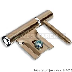 Dulimex DX HPL148150MP-0 Inboorpaumelle diameter 14 mm zwarte nylon ring voor houten deuren en metalen montagekozijnen staal - W30204991 - afbeelding 1