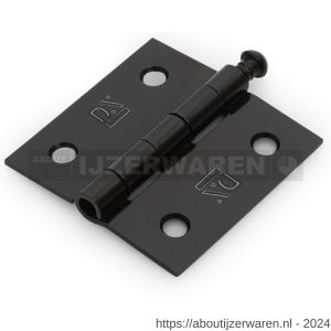 Dulimex DX H161-51512004 scharnier rechte hoeken 51x51 mm losse pen staal zwart - W30204702 - afbeelding 1