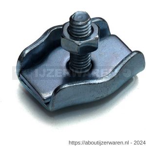 Dulimex DX SIM.4203-ZB staaldraadklem simplex 3 mm RVS 2 stuks op vouwkaart - W30203340 - afbeelding 1