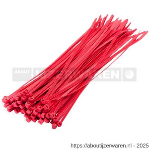 Dulimex DX 85100-25 kabelbundelband nylon 6.6 rood 2,5x100 mm - W30200103 - afbeelding 1
