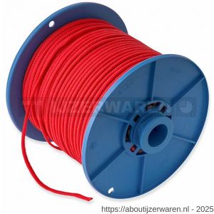 Dulimex DX PPK.030.RD-C touw gevlochten PP 3 mm rood rol 100 m - W30203268 - afbeelding 1