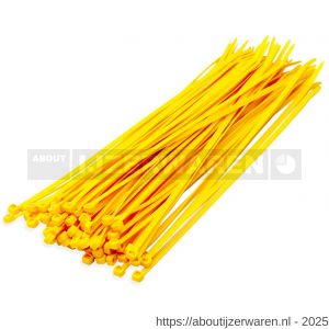 Dulimex DX 86100-25 kabelbundelband nylon 6.6 geel 2,5x100 mm - W30200104 - afbeelding 1