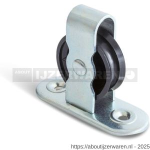 Dulimex DX 954-40E dwarskatrol polyamide wiel 40 mm elektrolytisch verzinkt per stuk gelabeld - W30204747 - afbeelding 1