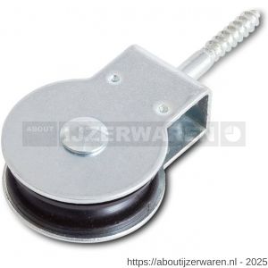 Dulimex DX 955-40E schroefkatrol enkel polyamide wiel 40 mm elektrolytisch verzinkt per stuk gelabeld - W30204753 - afbeelding 1
