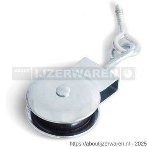 Dulimex DX 958-32E markieskatrol schroefoog polyamide wiel 32 mm elektolytisch verzinkt per stuk gelabeld - W30204764 - afbeelding 1