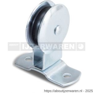 Dulimex DX 960-32E markieskatrol staand polyamide wiel 32 mm elektolytisch verzinkt per stuk gelabeld - W30204766 - afbeelding 1