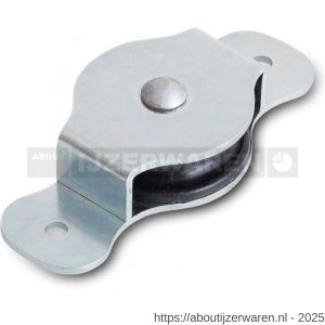 Dulimex DX 963-40E zijkatrol polyamide wiel 40 mm elektrolytisch verzinkt per stuk gelabeld - W30204771 - afbeelding 1