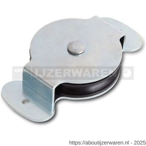 Dulimex DX 963-50E zijkatrol polyamide wiel 50 mm elektrolytisch verzinkt per stuk gelabeld - W30204772 - afbeelding 1