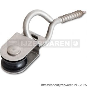 Dulimex DX 965-15I katrol enkel met schroefoog polyamide wiel 15 mm RVS AISI304 per stuk gelabeld - W30204775 - afbeelding 1