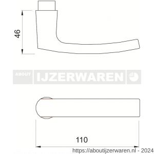 Ami DKR 332 M6 AF deurkruk gatdeel M6 type 332 F1 finish - W30204600 - afbeelding 2