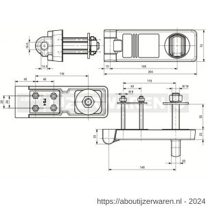 Dulimex DX D 70200 overval voor DX PRO-line hangsloten 60 en 70 mm zwart - W30204224 - afbeelding 2