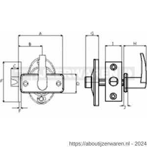 Dulimex DX DRB4050 SCP insteekgrendel met WC garnituur en sluitplaat 70/50 mm vernikkeld - W30202235 - afbeelding 2