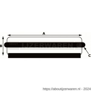 Dulimex DX DST V LS 85SF deurstopper 85x38 mm vloermodel losse schijf staal RVS finish - W30202621 - afbeelding 2