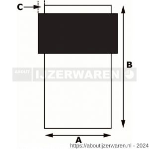 Dulimex DX DST V VB 29SF deurstopper 29x40 mm vloermodel met vlakke bovenkant RVS - W30202617 - afbeelding 2